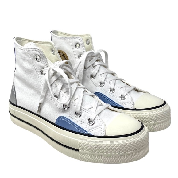 Converse Chuck Taylor Lift Platform High Canvas White Women's Size Shoes A09797C - Picture 2 of 8